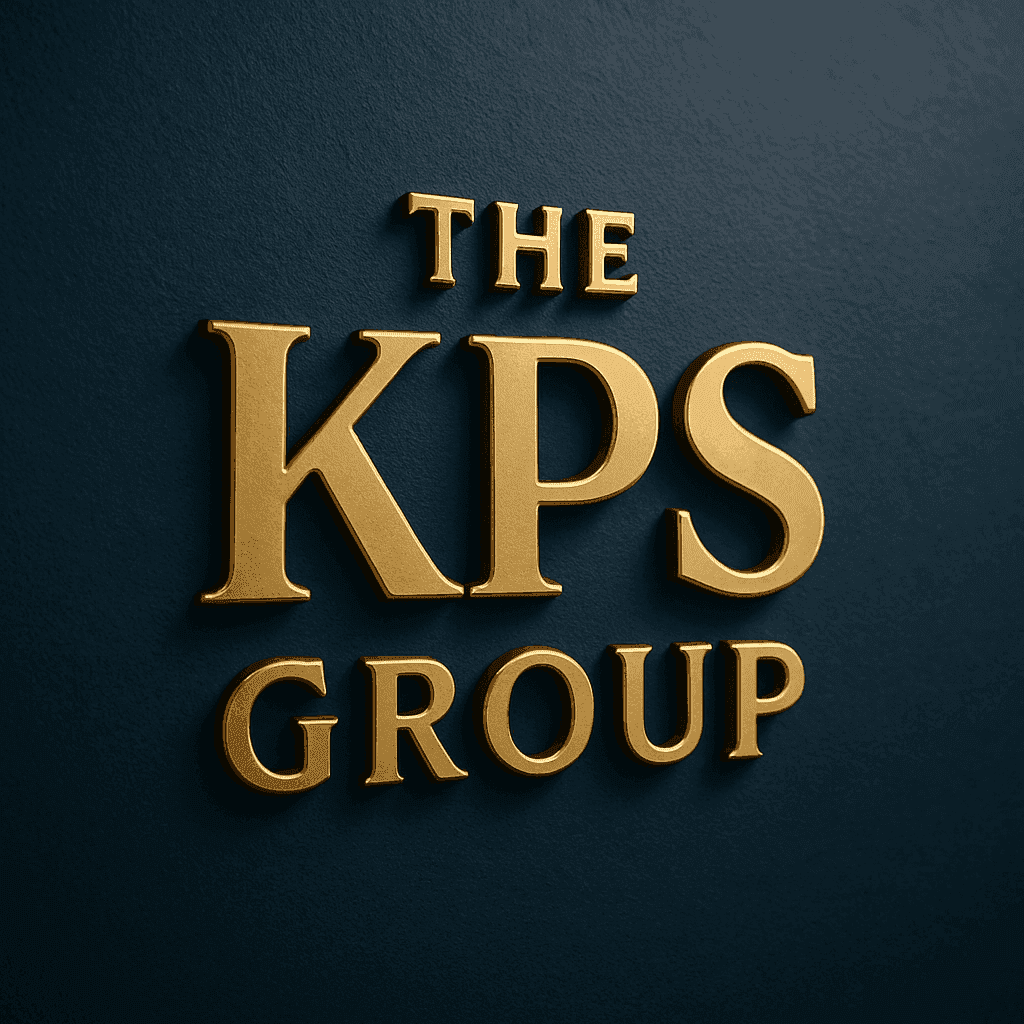 The KPS Group signage on interior wall